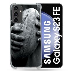 Coque Renforcée En Verre Trempé PourSamsung Galaxy S23 FE Sport Rugby Ballon Vintage