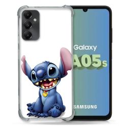 Coque Renforcée En Verre Trempé PourSamsung Galaxy A05S Stitch Blanc