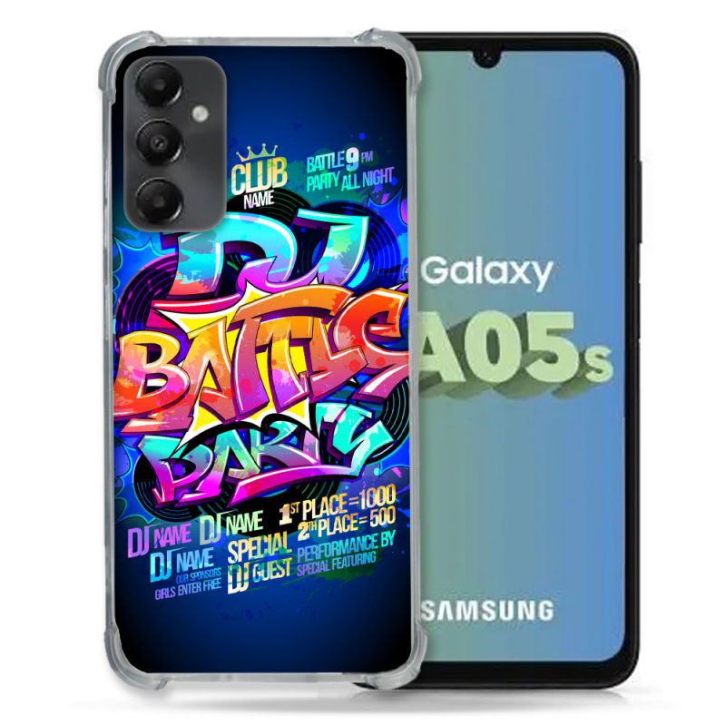 Coque Renforcée En Verre Trempé PourSamsung Galaxy A05S Street Art Rap