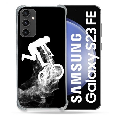 Coque Renforcée En Verre Trempé PourSamsung Galaxy S23 FE Sport VTT Noir