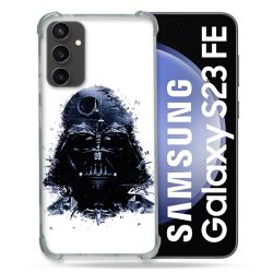 Coque Renforcée En Verre Trempé PourSamsung Galaxy S23 FE Star Wars - Dark Vador Blanc