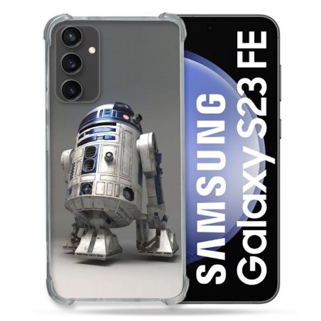 Coque Renforcée En Verre Trempé PourSamsung Galaxy S23 FE Star Wars - R2D2