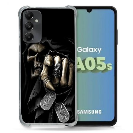 Coque Renforcée En Verre Trempé PourSamsung Galaxy A05S Tete de Mort Your Next