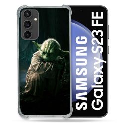 Coque Renforcée En Verre Trempé PourSamsung Galaxy S23 FE Star Wars - Yoda sombre