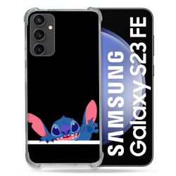 Coque Renforcée En Verre Trempé PourSamsung Galaxy S23 FE Stitch Noir