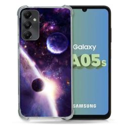 Coque Renforcée En Verre Trempé PourSamsung Galaxy A05S Univers Planete Stellaire
