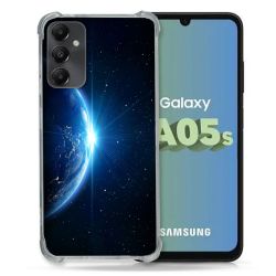 Coque Renforcée En Verre Trempé PourSamsung Galaxy A05S Univers Planete Terre