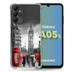 Coque Renforcée En Verre Trempé PourSamsung Galaxy A05S Voyage Angleterre Londres Vintage