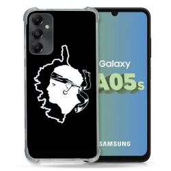 Coque Renforcée En Verre Trempé PourSamsung Galaxy A05S Voyage Corse Noir