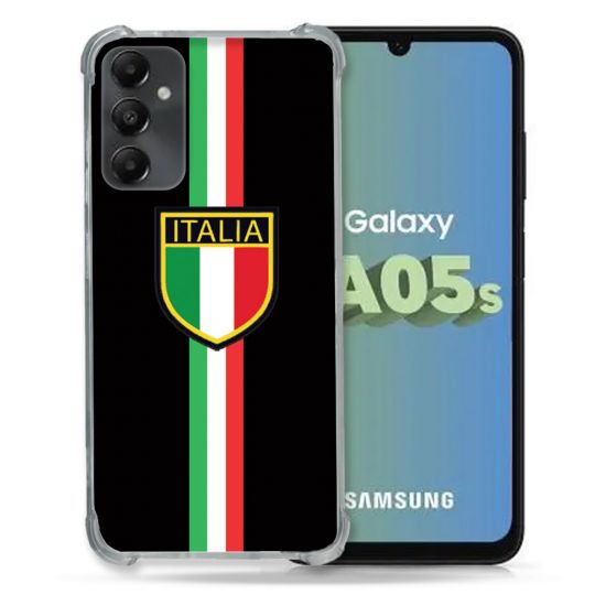 Coque Renforcée En Verre Trempé PourSamsung Galaxy A05S Voyage Italie 3 Noir