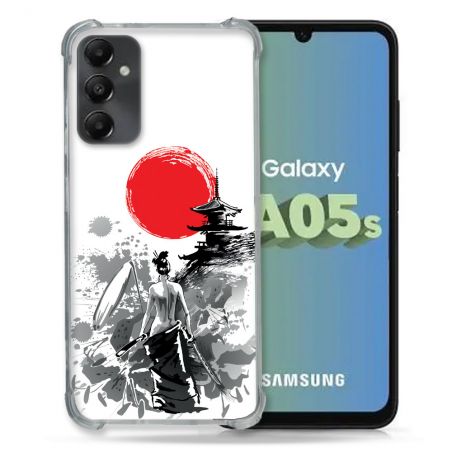 Coque Renforcée En Verre Trempé PourSamsung Galaxy A05S Voyage Japon Femme