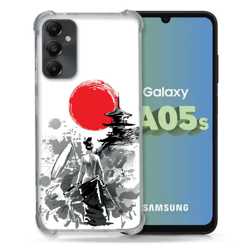 Coque Renforcée En Verre Trempé PourSamsung Galaxy A05S Voyage Japon Femme