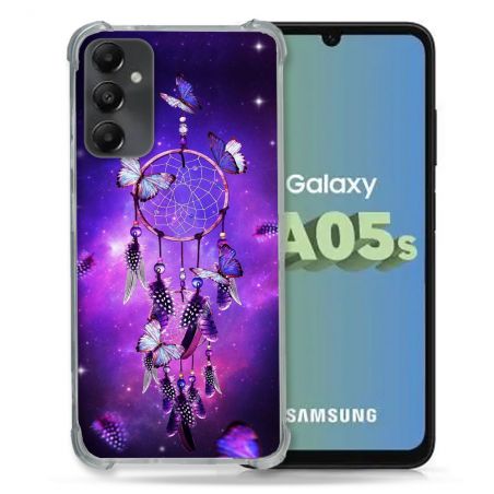 Coque Renforcée En Verre Trempé PourSamsung Galaxy A05S Zen Attrape Reve Papillon
