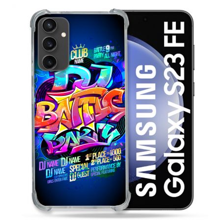 Coque Renforcée En Verre Trempé PourSamsung Galaxy S23 FE Street Art Rap