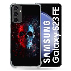 Coque Renforcée En Verre Trempé PourSamsung Galaxy S23 FE Tete de Mort Deflagration