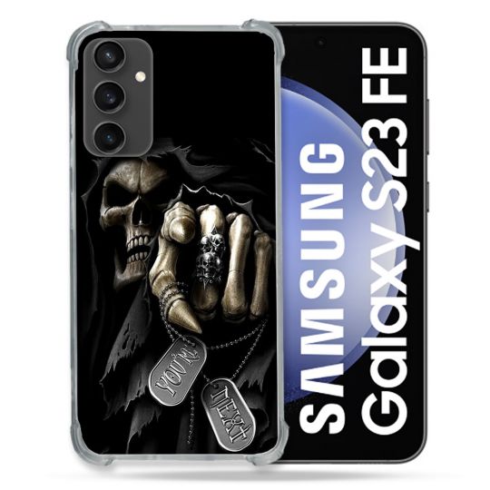 Coque Renforcée En Verre Trempé PourSamsung Galaxy S23 FE Tete de Mort Your Next