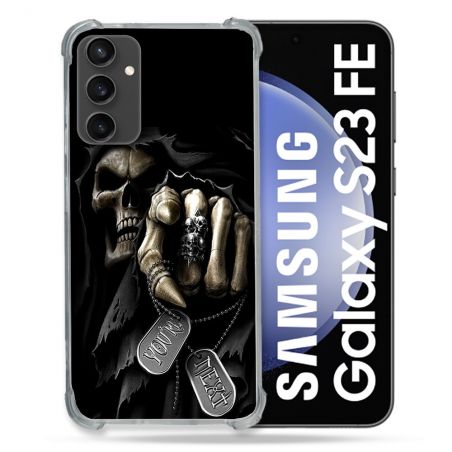Coque Renforcée En Verre Trempé PourSamsung Galaxy S23 FE Tete de Mort Your Next