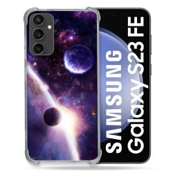 Coque Renforcée En Verre Trempé PourSamsung Galaxy S23 FE Univers Planete Stellaire
