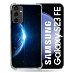 Coque Renforcée En Verre Trempé PourSamsung Galaxy S23 FE Univers Planete Terre