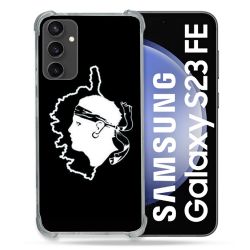 Coque Renforcée En Verre Trempé PourSamsung Galaxy S23 FE Voyage Corse Noir