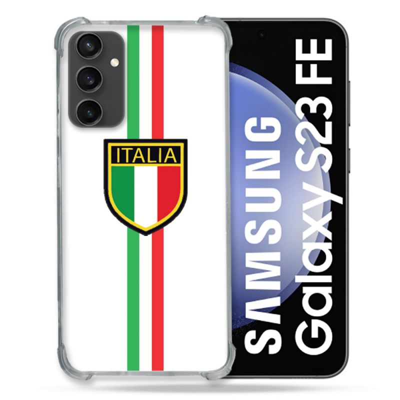 Coque Renforcée En Verre Trempé PourSamsung Galaxy S23 FE Voyage Italie 3 Blanc