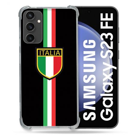 Coque Renforcée En Verre Trempé PourSamsung Galaxy S23 FE Voyage Italie 3 Noir