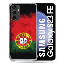 Coque Renforcée En Verre Trempé PourSamsung Galaxy S23 FE Voyage Portugal Drapeau