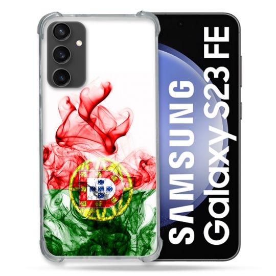 Coque Renforcée En Verre Trempé PourSamsung Galaxy S23 FE Voyage Portugal Flamme
