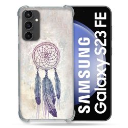 Coque Renforcée En Verre Trempé PourSamsung Galaxy S23 FE Zen Attrape Reve Blanc