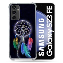 Coque Renforcée En Verre Trempé PourSamsung Galaxy S23 FE Zen Attrape Reve Multicolore