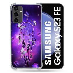 Coque Renforcée En Verre Trempé PourSamsung Galaxy S23 FE Zen Attrape Reve Papillon