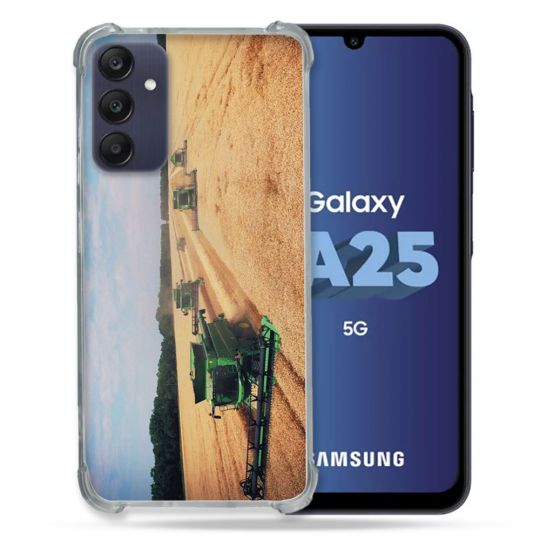 Coque Renforcée En Verre Trempé PourSamsung Galaxy A25 5G Agriculture Moissonneuse