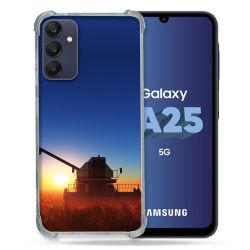 Coque Renforcée En Verre Trempé PourSamsung Galaxy A25 5G Agriculture Moissonneuse Soleil