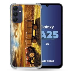 Coque Renforcée En Verre Trempé PourSamsung Galaxy A25 5G Agriculture Tracteur Color
