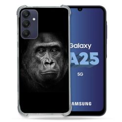 Coque Renforcée En Verre Trempé PourSamsung Galaxy A25 5G Animal Gorille Noir