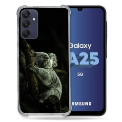 Coque Renforcée En Verre Trempé PourSamsung Galaxy A25 5G Animal Koala Noir