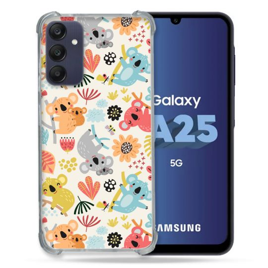 Coque Renforcée En Verre Trempé PourSamsung Galaxy A25 5G Animal Koala Pattern