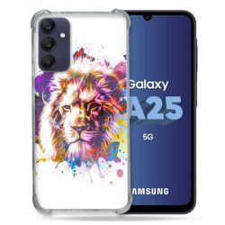 Coque Renforcée En Verre Trempé PourSamsung Galaxy A25 5G Animal Lion Tag