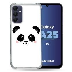 Coque Renforcée En Verre Trempé PourSamsung Galaxy A25 5G Animal Panda Blanc