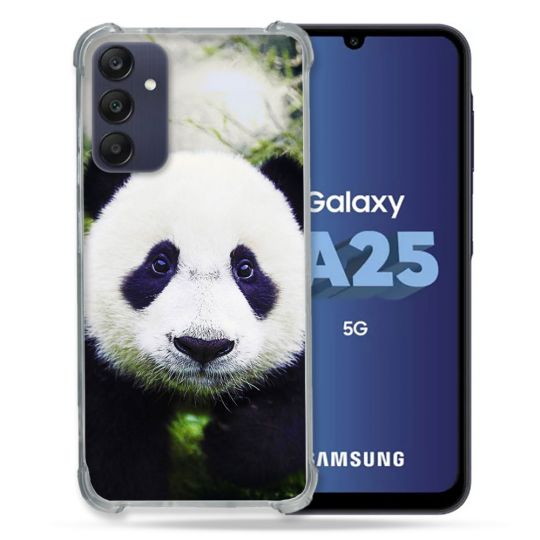 Coque Renforcée En Verre Trempé PourSamsung Galaxy A25 5G Animal Panda Color