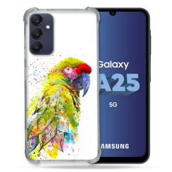 Coque Renforcée En Verre Trempé PourSamsung Galaxy A25 5G Animal Perroquet Jaune
