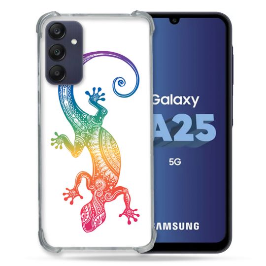Coque Renforcée En Verre Trempé PourSamsung Galaxy A25 5G Animal Salamandre Color