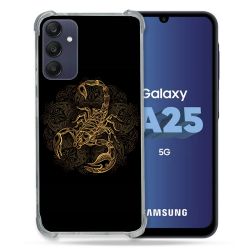 Coque Renforcée En Verre Trempé PourSamsung Galaxy A25 5G Animal Scorpion Fresque