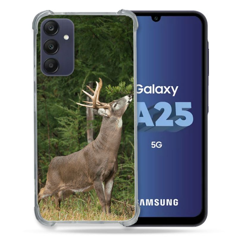 Coque Renforcée En Verre Trempé PourSamsung Galaxy A25 5G Chasse Cerf