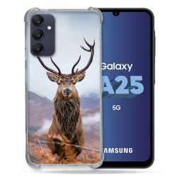 Coque Renforcée En Verre Trempé PourSamsung Galaxy A25 5G Chasse Chevreuil Montagne