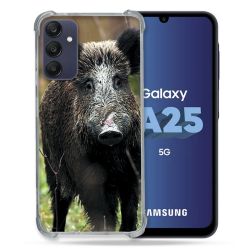 Coque Renforcée En Verre Trempé PourSamsung Galaxy A25 5G Chasse Sanglier bois
