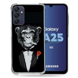 Coque Renforcée En Verre Trempé PourSamsung Galaxy A25 5G Decale Singe Mafia