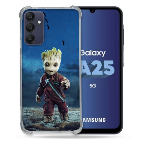 Coque Renforcée En Verre Trempé PourSamsung Galaxy A25 5G Groot Bleu