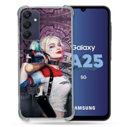 Coque Renforcée En Verre Trempé PourSamsung Galaxy A25 5G Harley Quinn Batte