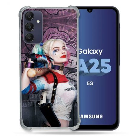 Coque Renforcée En Verre Trempé PourSamsung Galaxy A25 5G Harley Quinn Batte